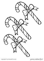 1) if you have javascript enabled you can click the print link in the top half of the page and it will automatically print the coloring page only and ignore the advertising and navigation at the top of the page. Candy Canes Print Color Fun