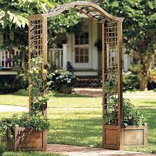 Maybe you would like to learn more about one of these? Amazon Com Brylanehome Resin Garden Arch Trellis Bronze Garden Outdoor