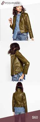 Nwt Zara Jacket With Zips Size Medium New With Tags Color Is A Olive Zara Faux Leather Jacket With Awesome Zara Jackets Faux Leather Jackets Clothes Design