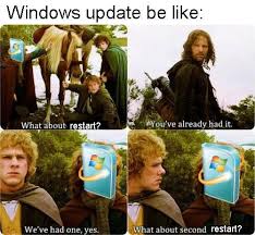 Why Does It Sometimes Have To Restart Multiple Times Lotr Funny Lord Of The Rings The Hobbit
