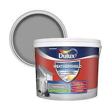 High quality, extra durable, smooth masonry paint with microseal technology. Dulux Weathershield All Weather Protection Concrete Grey Smooth Matt Masonry Paint 10l Diy At B Q