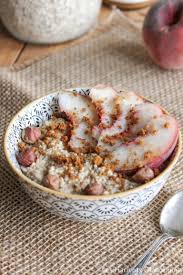 Overnight Porridge Aux Peches Noisettes Et Speculoos Recette Petit Dejeuner Minceur Gateau Petit Dejeuner Recette De Petit Dejeuner
