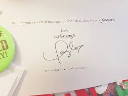 Louisville public radio dj kyle meredith released a snap of taylor swift's christmas card this year. Taylor Swift Sent Me One Of Her Christmas Cards