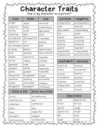 teaching about character traits substitutes for generic