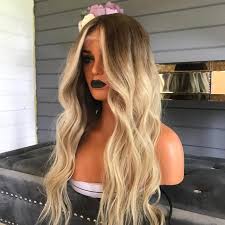 8a 100 Real Human Hair Wigs Ombre Blonde Wavy Lace Front Full Lace Wigs 24 Unbranded Wig Hairstyles Human Hair Wigs Boliage Hair