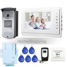 Free Shipping New 7 Inch Color Screen Video Door Phone Doorbell Intercom System 1 Rfid Access Camera 1 White Doorbell Camera Video Door Phone Doorbell Intercom
