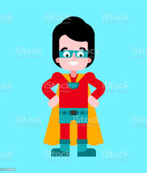 Super Kahraman Cocuk Pelerinli Ve Maskeli Super Cocuk Super Gucler Adami Karikatur Tarzi Vektor Stok Vektor Sanati Abd Nin Daha Fazla Gorseli Istock