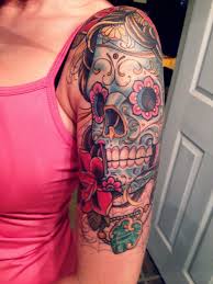 My Half Sleeve All Finished Done By Tim Martin At Brainstorm Tattoos In Fayetteville Ar Skull Tattoos Tattoo Off Tattoos