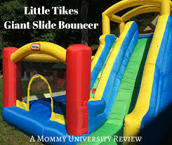 A climber, a slide and a trampoline all in one! Jump Climb Play And Learn With Little Tikes Giant Slide Bouncer Mommy University