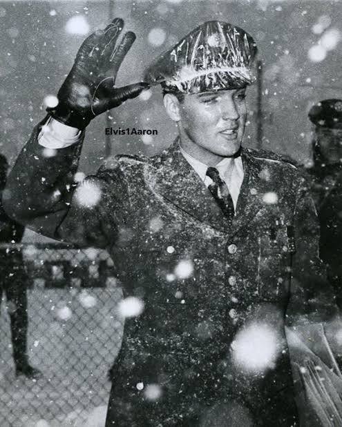 Elvis Presley arrives at McGuire Air Force Base in 1960