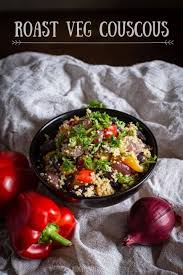 Pour over the hot vegetable stock, stir once more and cover the bowl with cling film for the couscous to steam and the water to be absorbed. Roast Vegetable Couscous The Hedgecombers