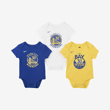 Warriors Babies Nike Nba 3 Pack Bodysuit Set Nike Lu