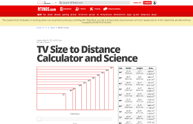 tv size to distance calculator and science rtings com rtings com