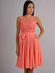 Coral Dress Cocktail Dress Summer Dress Coral Wedding Lace Dress Bridesmaid Dress Chiffon Dress Coral Wedding Dress Coral Bridesmaid Chiffon Evening Dresses Coral Summer Dresses Coral Dress