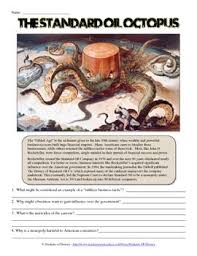 This Simple Worksheet Includes A Primary Source Political Cartoon About John D Rockefeller S Famous St Standard Oil Teaching American History Teaching History
