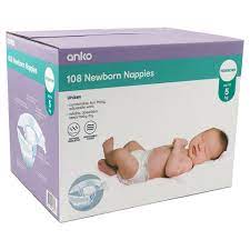 108 Pack Nappies For Newborns Kmart