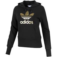 Black And Gold Adidas Zip Up Hoodie Site Officiel Adidas Adidas France Adidas Trefoil Hoodie Hoodies Clothes