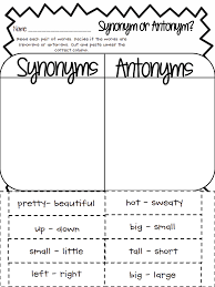 Our synonym and antonym worksheets are free to download and easy to access in pdf format. Pin On School Language Arts