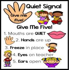 Give Me Five Quiet Signal Give Me Five Classroom Rules School Songs