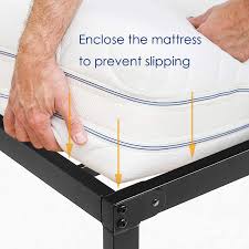 Box springs are often made from wood, particleboard, or solid spruce with optional coils and a fabric casing. Metal Platform King Bed Frame 18 Inch Tall No Box Spring Needed With Storage Heavy Duty Bedframe Size Beds Frames Bases Home Kitchen Rayvoltbike Com