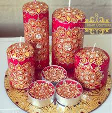 Mehndi Night Decor Candle Set In Love With The Combination Hennacandles Handmade Handcrafted Candles Henna Candles Candle Decor Mehndi Candles