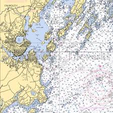 Maine Cape Elizabeth Nautical Chart Decor