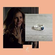The Vampire Diaries Elena Gilbert Inspired New Daylight Ring 925 Sterling Silver And Real Lapis Lazuli Vampire Diaries Jewelry Daylight Ring Vampire Diaries