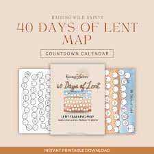 40 Days of Lent Map - Original Printable Lenten Calendar for Kids - Raising  Wild Saints™ | Catholic Homeschool Printables