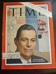 Time Magazine December 1962 Chrysler President Lynn Townsend (G) J L