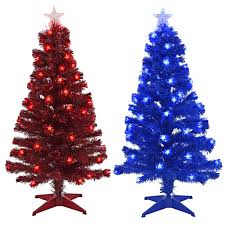 Maybe you would like to learn more about one of these? 3ft Pre Lit Christmas Tree Artificial Static Colour Fiber Optic Red Blue Pine Ebay