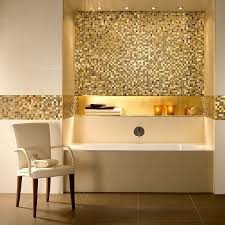 Black And Gold Tiles Uk Stunning Bathroom Idea With A Bathtub And Decorated With Gold Mosaic Tiles Mosaic Hom Bathroom Wall Tile Contemporary Bathroom Designs Modern Master Bathroom