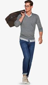 Grey V Neck Sw752 Suitsupply Online Store