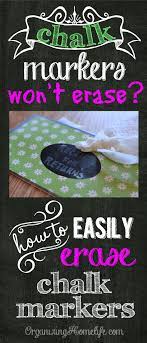 Step 2 draw a line on the piece of fabric, beginning near the corner of the fabric and parallel to an edge, measuring the length of the cut sponge plus 1 1/8 inch. How To Erase Chalk Markers Easily Organizing Homelife Chalk Markers How To Erase Chalk Marker Chalkboard Markers