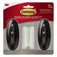 Command hooks for curtain rods. Command 2pc Curtain Rod Hooks Oil Rubbed Bronze Target