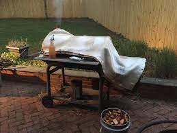 It Looks Weird But A Cheap Welding Blanket From Amazon Really Helps Bbq
