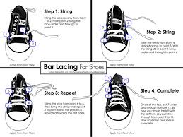 9 eyelet pairs, or 18 eyelets total) include skipping one eyelet pair, tucking the ends in, or. Bar Lacing Ed