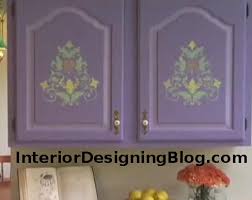 cabinet  painted stencil cabinet doors