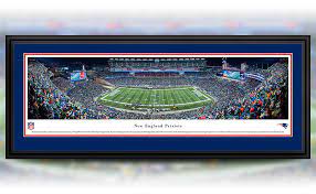 Nfl super bowl football canvas print pictures gillette stadium new england patriots team logo posters framed wooden modern painting for living room bedroom home decor 5 piece set (50''w x 24''h) 4.6 out of 5 stars. Amazon Com New England Patriots End Zone Night Blakeway Panoramas Nfl Posters With Deluxe Frame Clothing