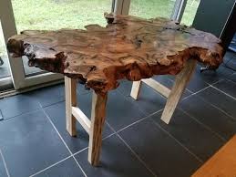Reclaimed maple coffee table with steel legs. Maple Burl Coffee Table Larry Ricci