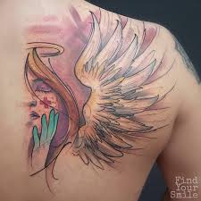 Angel back tattoo for men. 1001 Ideas For A Beautiful And Meaningful Angel Wings Tattoo