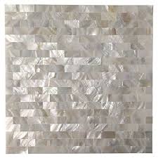 Art3d Peel And Stick Mother Of Pearl Shell Mosaic Tile For Kitchen Backsplashes 12 X 12 White Brick Shell Mosaic Tile Pearl Tile Shell Tiles