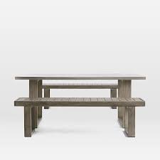 Does the ravelo bench fit under the ravelo table? Concrete Outdoor Dining Table Portside Benches Set