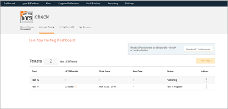 There is no api dashboard for the test environment. Getting Started With Live App Testing App Submission And Testing