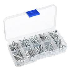 Fepito Kit De Vis A Bois Acier Inoxydable Vis A Tete Plate Phillips Vis Auto Taraudeuses M3 M3 5 M4 263 Pieces Tete Plate Acier Inoxydable Inoxydable