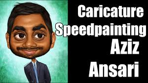Caricature Speedpainting with Marcus: Aziz Ansari