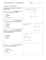 Quadrilateral just means four sides (quad means four, lateral means side). Quadrilateral Test Answer Key Fill Online Printable Fillable Blank Pdffiller