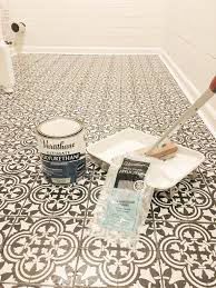 Diy Stencil Painted Tile Floors Beauty For Ashes Painting Tile Floors Stenciled Tile Floor Painting Tile