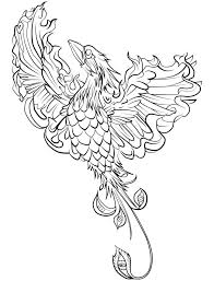 #monsters #adult coloring #coloring pages #self promotion #coloring therapy. Art Therapy Coloring Page Fantastic Animals Phoenix 2