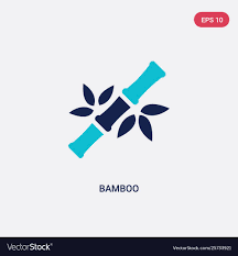 Two Color Bamboo Icon From Asian Concept Isolated Vector Image On Vectorstock Bamboo Concept Logo Design