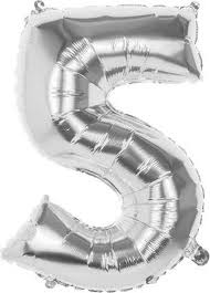 Bol Com 5 Jaar Folie Ballonnen Zilver Happy Birthday Foil Balloon Versiering Verjaardag